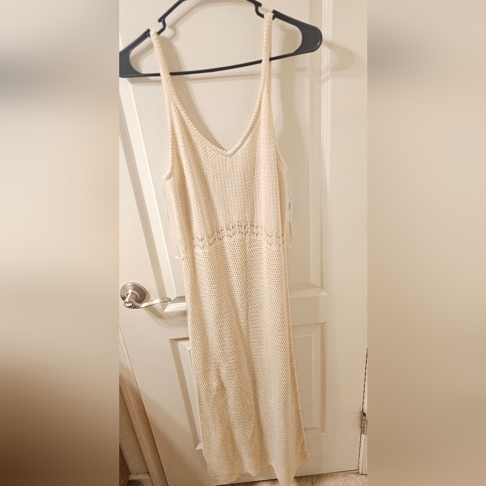 Elegant Cream Midi Dress